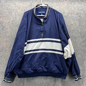 Nicklaus Sweater Men Extra Large Blue White 1/4 Zip Pullover Jacket Nylon XL